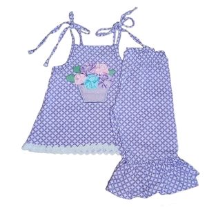 Mud Pie Baby two-piece set for baby girl. Size 12-18M